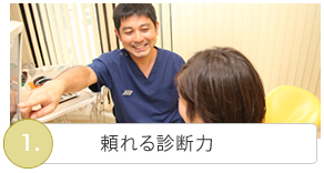 堀江歯科クリニック3つの特徴：①頼れる診断力